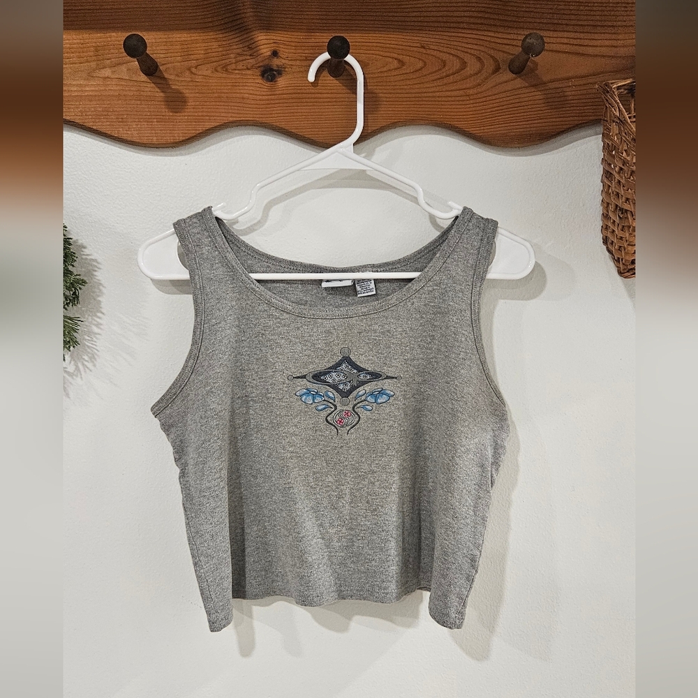 Y2K OP Crop Top